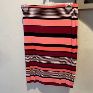Beautiful Striped Loft Skirt In XS
